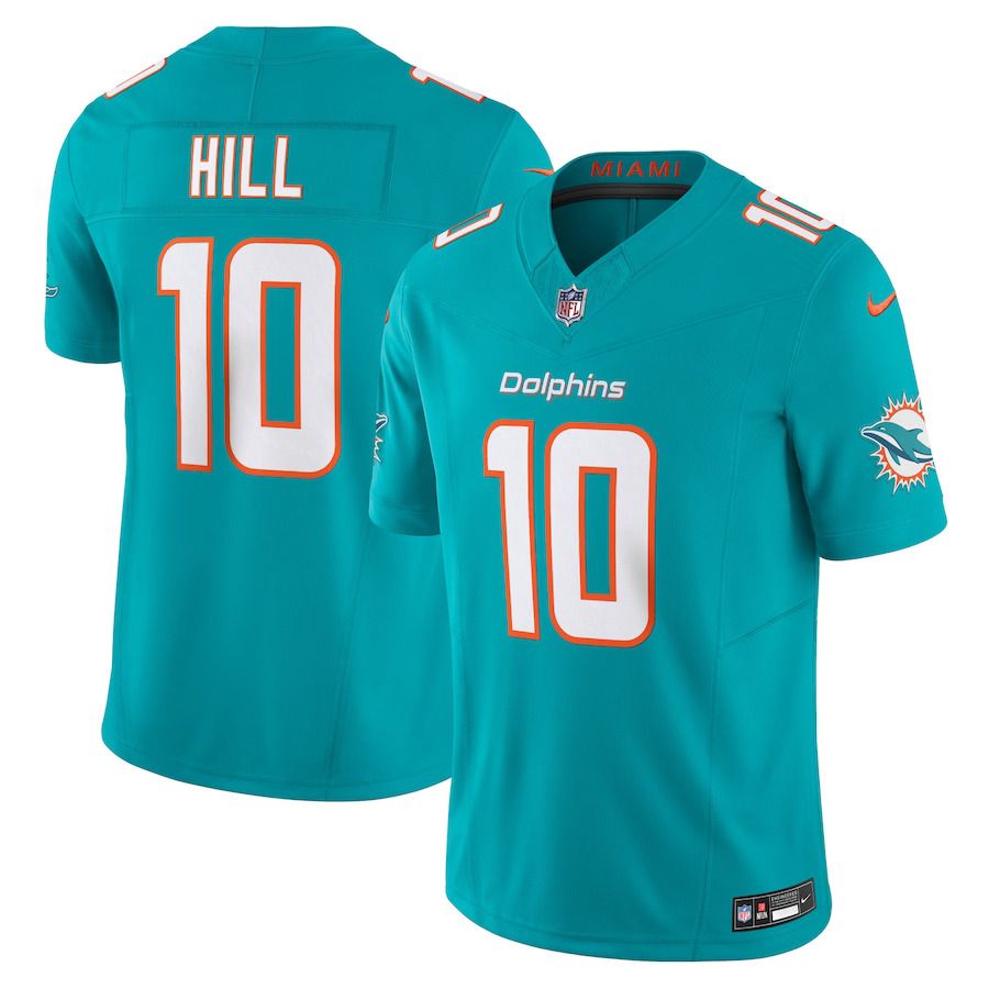 Men Miami Dolphins 10 Tyreek Hill Nike Aqua Vapor F.U.S.E. Limited NFL Jersey